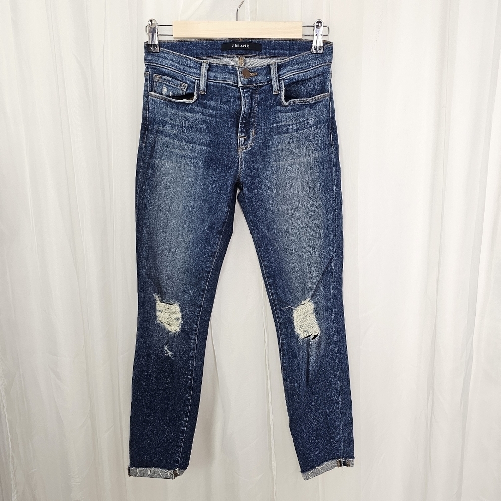J Brand Capri Breathless destroyed distressed cuff hem size 26